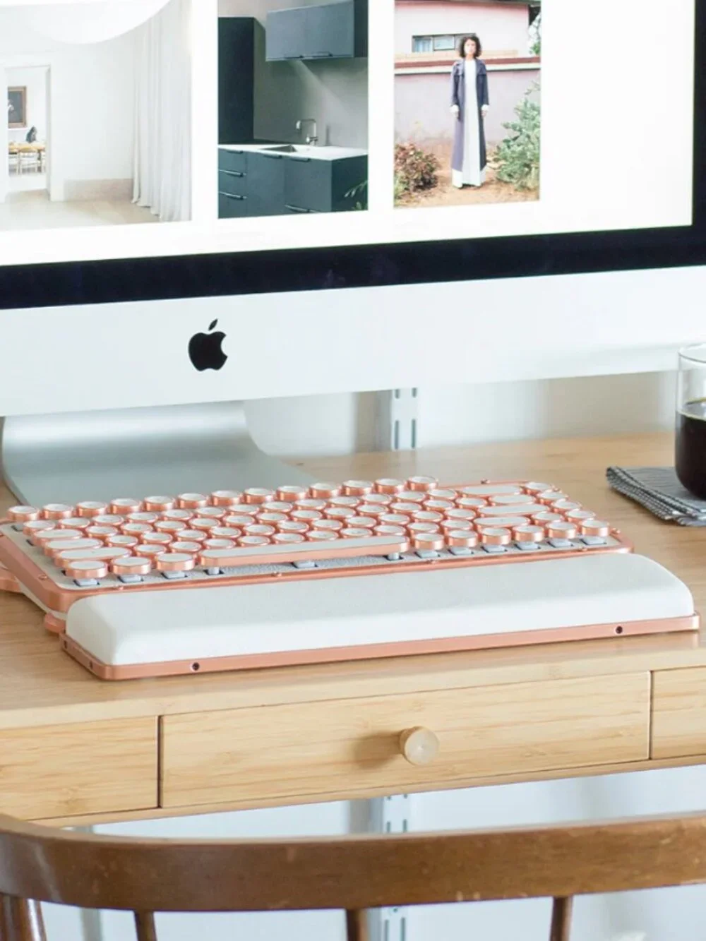 AZIO R.C.K. Vintage Typewriter Bluetooth/USB Backlit Mechanical Keyboard 